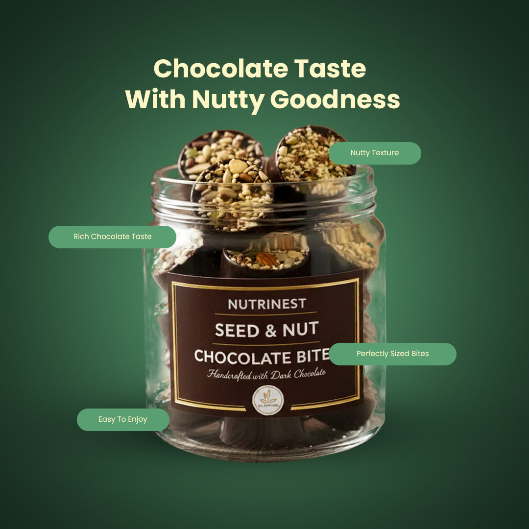Chocolate nuts & seeds bites